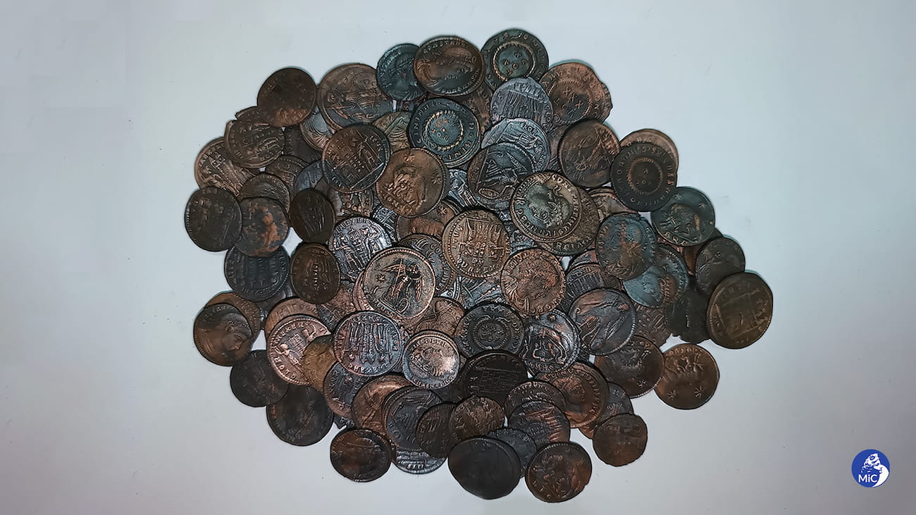 Some of the recovered coins