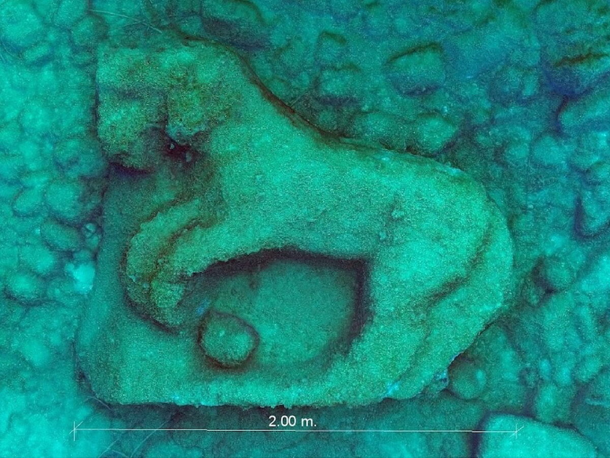 Fragment of the frieze of the temple of Olympian Zeus recovered in Agrigento