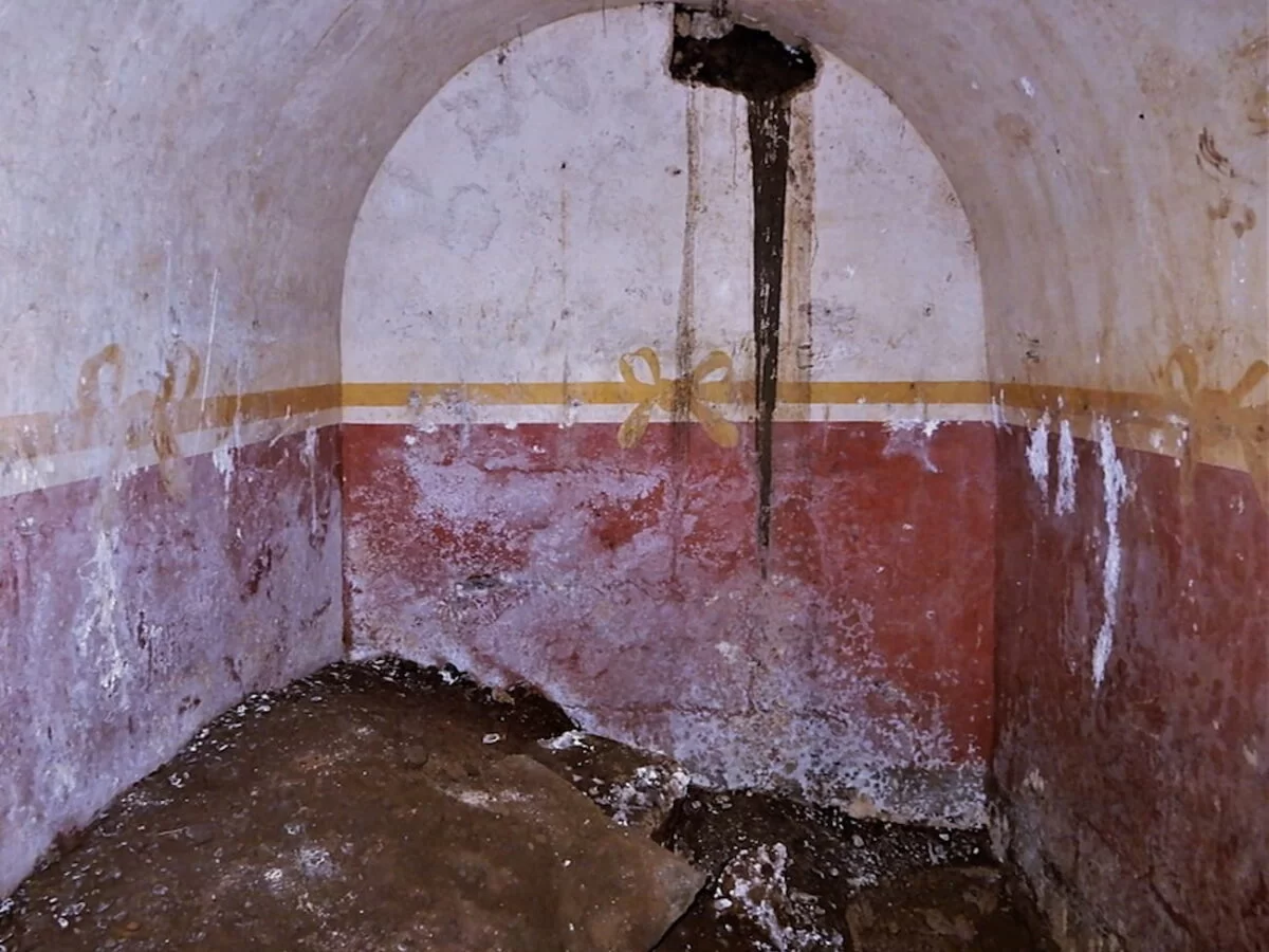 Interior of the tomb discovered at Aigai