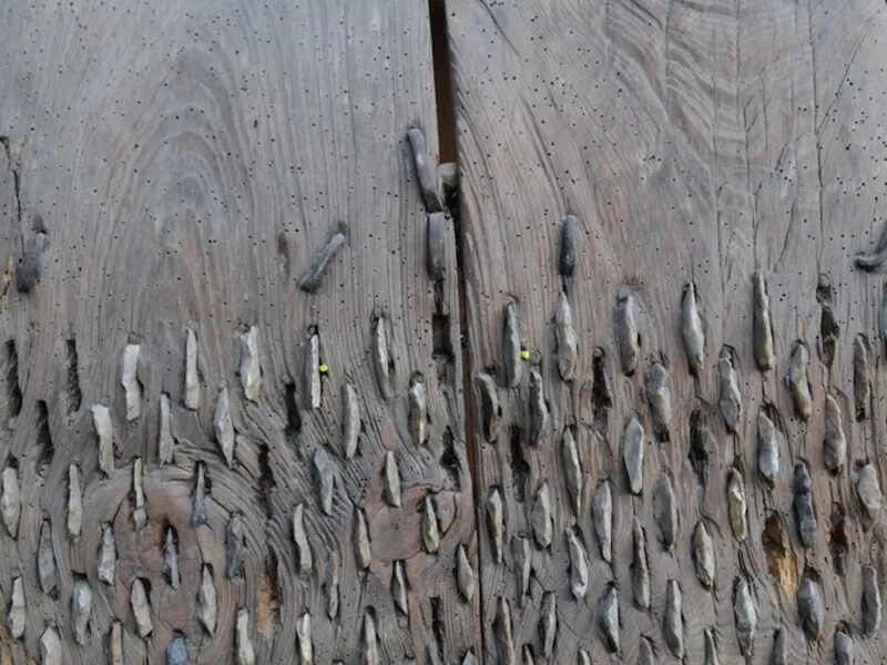 Detail of a threshing sledge