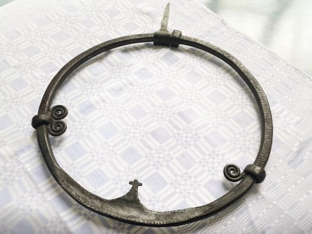 The Forsa Ring is an iron ring from Hälsingland, dated to the 9th or 10th century. The runic inscription on the ring describes fines for a specific offense, where payment was to be made in the form of oxen and silver. On the picture a copy of the ring, stored in Forsa kyrka, Hälsingland