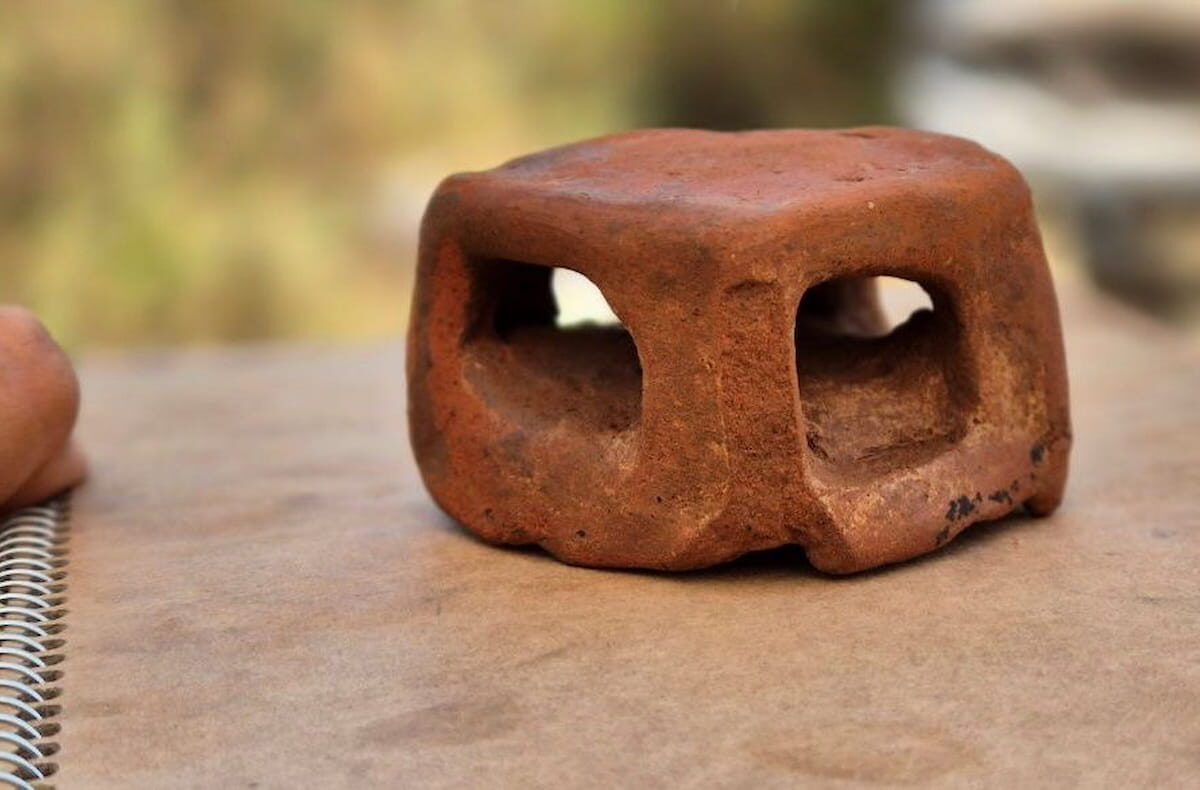 Model of a hearth found at the site of the Botanical Garden of Lake Plastira in Greece