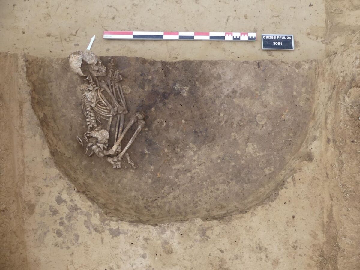 One of the Neolithic silos discovered in Pfulgriesheim, France.