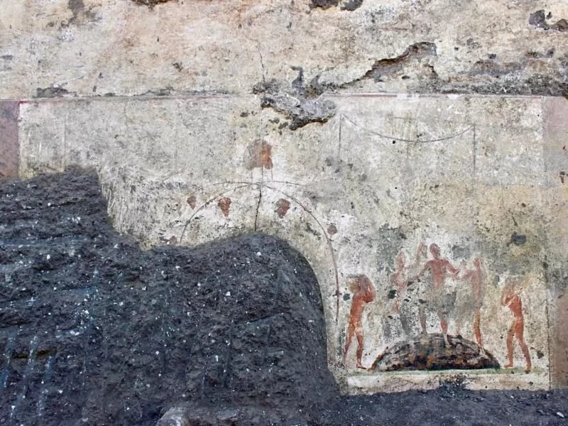 Paintings Depicting Grape Harvesting Scenes Discovered in Villa Cuomo, Buried by the Same Eruption That Destroyed Pompeii and Herculaneum