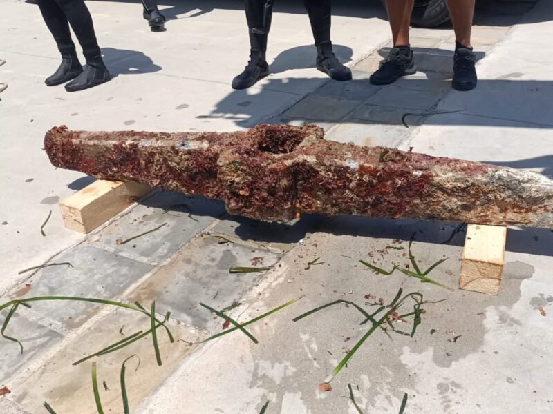 Two Anchor Stocks from Large Roman Cargo Ships, One with a Cathead, Recovered off the Coast of Campania